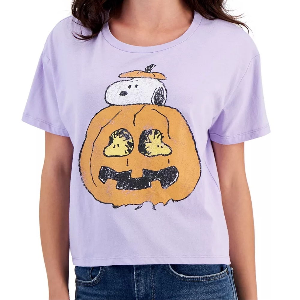 GRAYSON THREADS THE LABEL Peanuts Snoopy Halloween Pumpkin Tee